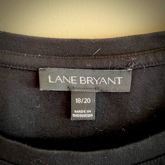 Lane Bryant Pleated Waist Top - 18/20 - Black - Picture 3 of 5